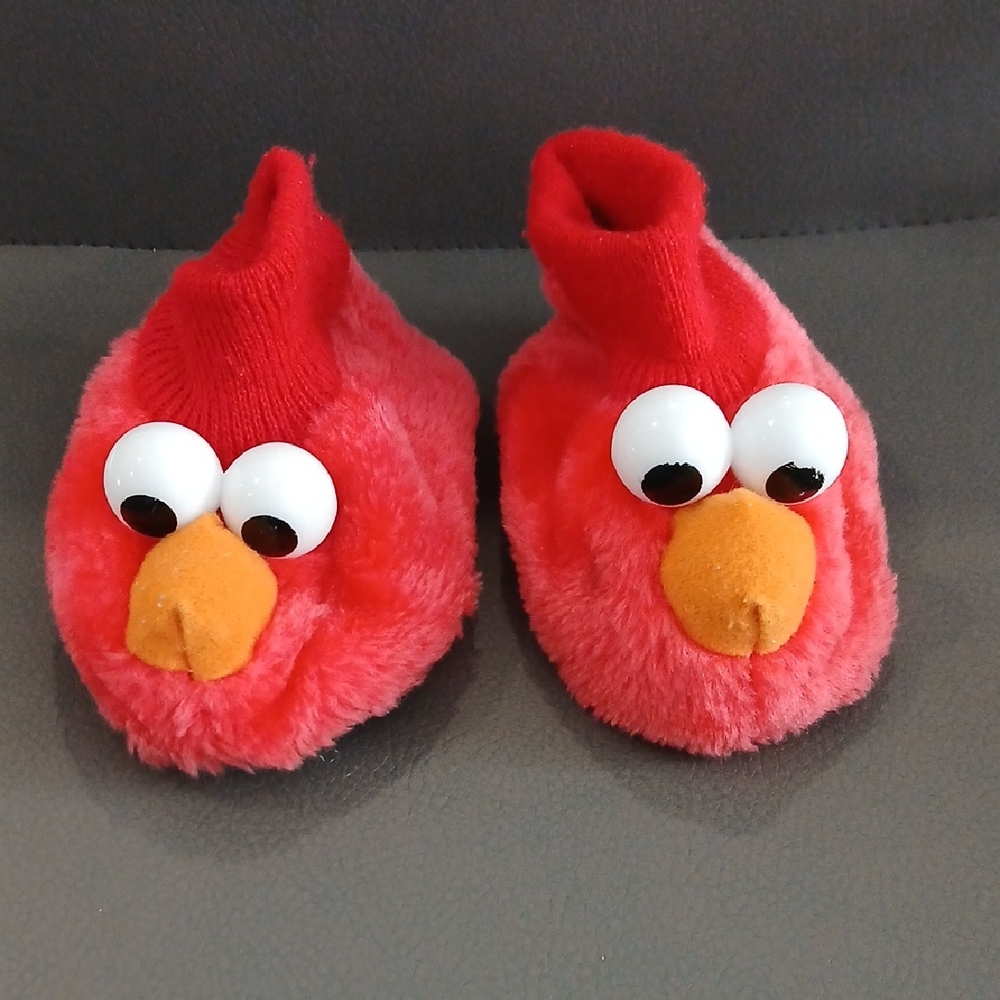 2/25♥️Vintage Sesame Street Elmo Baby Slippers